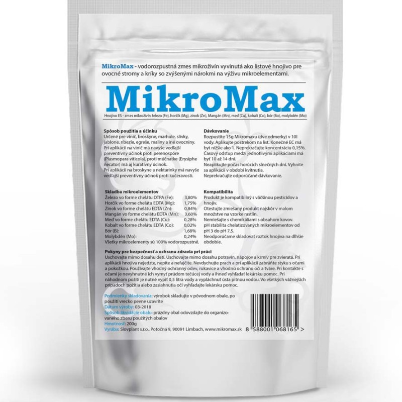 MIKROMAX mikroživiny vo forme chelátov